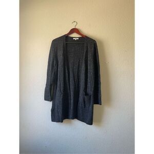 Madewell grey speckled merino wool alpaca blend open cardigan‎ medium